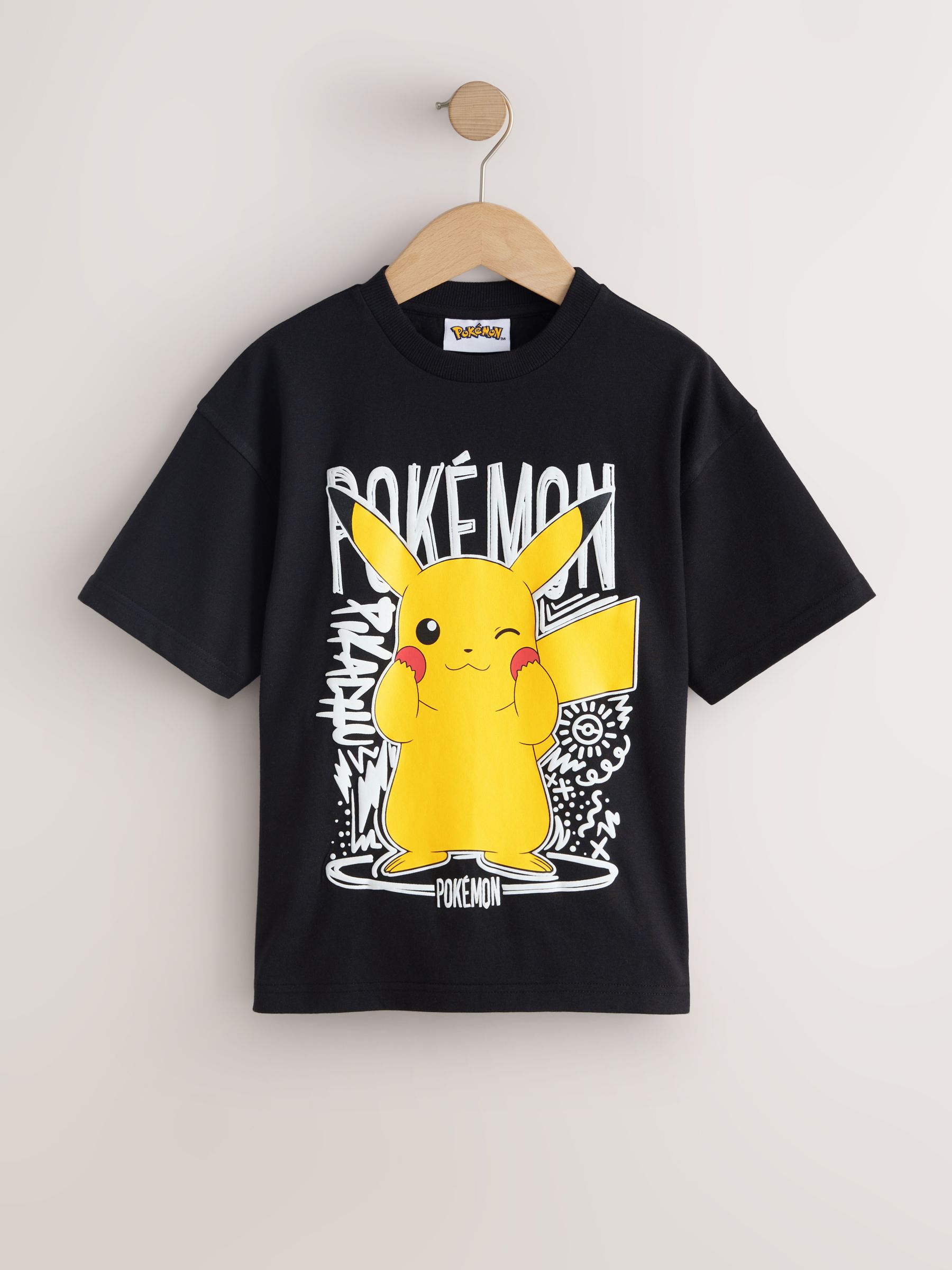 Next：日本 ブラック - Pokémon 半袖 Tシャツ（3～16 歳） from Next Japan