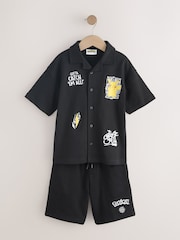 Black Pokemon Top and Shorts Set (4-14yrs) - Image 1 of 5