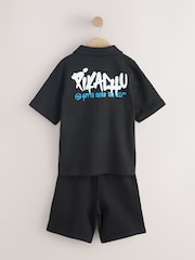 Black Pokemon Top and Shorts Set (4-14yrs) - Image 2 of 5