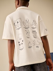 White Pokemon Textured Jersey Shirt (4-14yrs) - Image 3 of 9