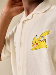 White Pokemon Textured Jersey Shirt (4-14yrs) - Image 4 of 9