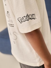 White Pokemon Textured Jersey Shirt (4-14yrs) - Image 5 of 9