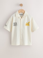 White Pokemon Textured Jersey Shirt (4-14yrs) - Image 6 of 9