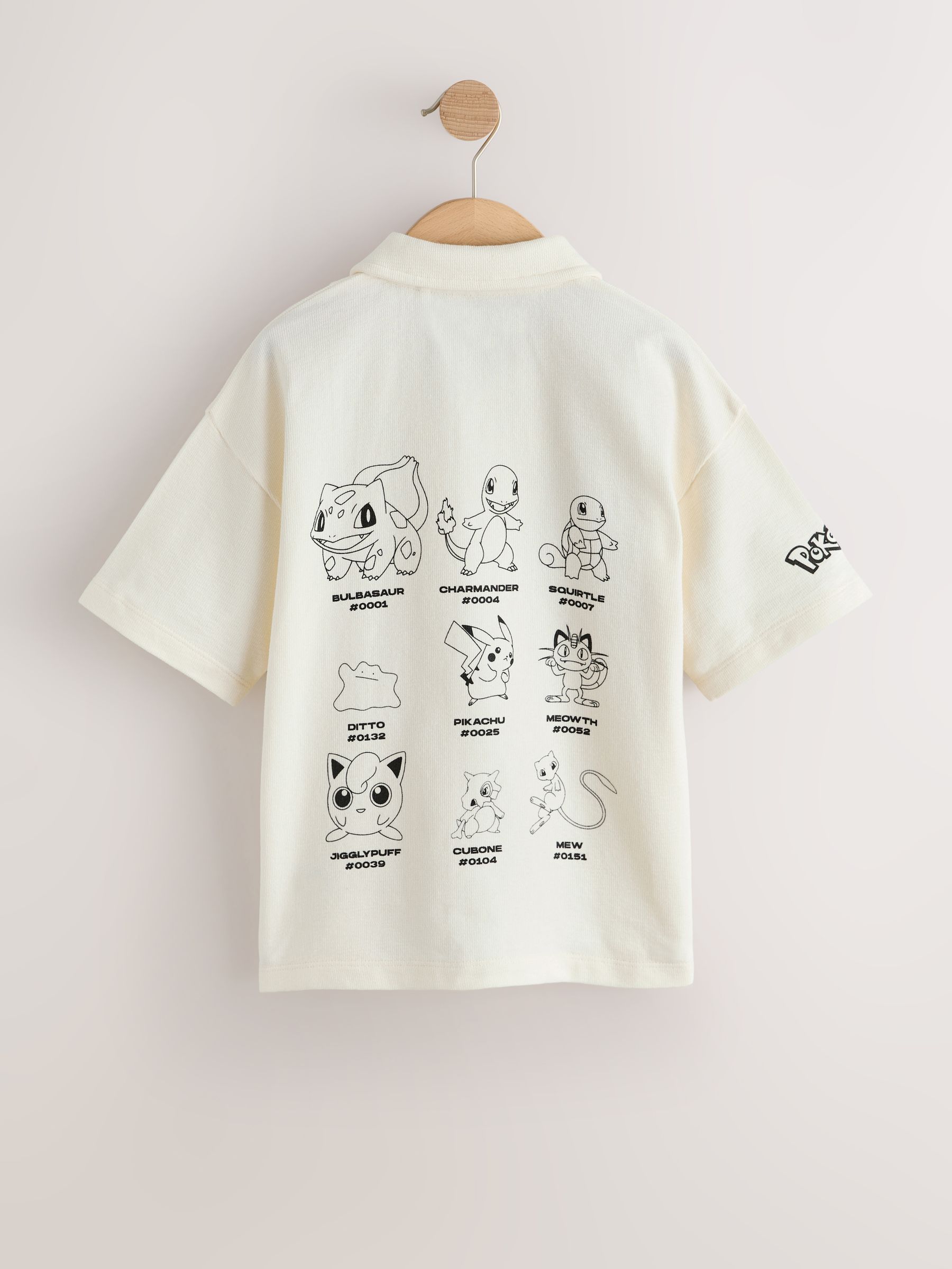 Buy White Pokemon Textured Jersey Shirt (4-14yrs) from Next USA
