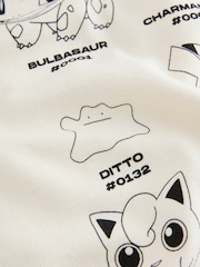 White Pokemon Textured Jersey Shirt (4-14yrs) - Image 8 of 9