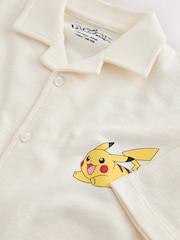 White Pokemon Textured Jersey Shirt (4-14yrs) - Image 9 of 9