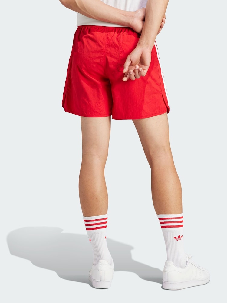 adidas Originals Red Adicolor Classics Sprinter Shorts - Image 2 of 5