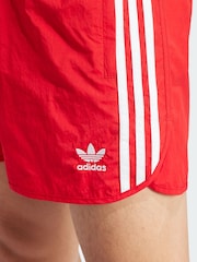 adidas Originals Red Adicolor Classics Sprinter Shorts - Image 3 of 5