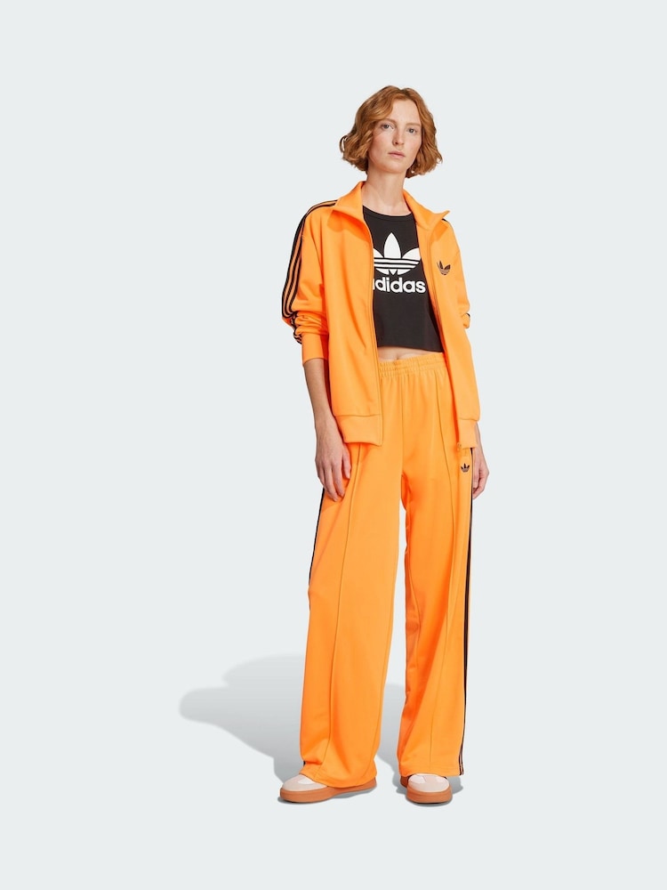adidas Originals Orange Adicolor Classic Firebird Loose Track Tracksuit Bottoms - Image 1 of 5