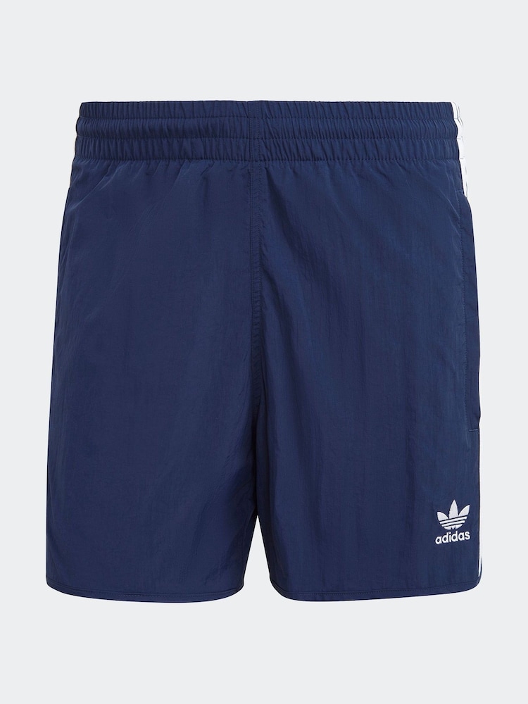 adidas Originals Blue Adicolor Classics Sprinter Shorts - Image 5 of 5 adidas Originals Blue Adicolor Classics Sprinter Shorts - Image 5 of 5