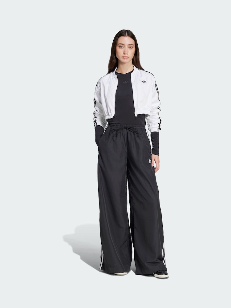 adidas Originals Black Adicolor Firebird Oversized Tracksuit Bottoms - Image 1 of 5