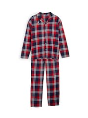 Personalised Mens Embroidered Christmas Tree Family Tartan Pyjamas by Stitch Style - Image 1 of 6