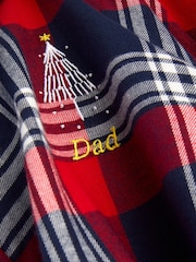 Personalised Mens Embroidered Christmas Tree Family Tartan Pyjamas by Stitch Style - Image 5 of 6