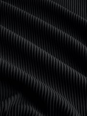 Black Textured Smart Zip Neck Polo Shirt - Image 7 of 7