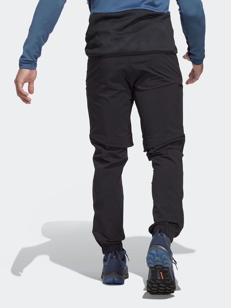 adidas Terrex Black Utilitas Hiking Zip Off Tracksuit Bottoms - Image 2 of 7