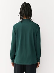 Green Duck Regular Fit Long-Sleeve Pique Polo Shirt - Image 3 of 7
