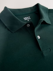 Green Duck Regular Fit Long-Sleeve Pique Polo Shirt - Image 7 of 7