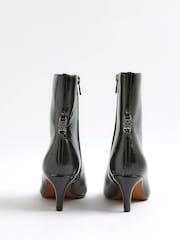 River Island Wide Fit Point Toe Kitten Heel Boots - Imagem 4 de 6