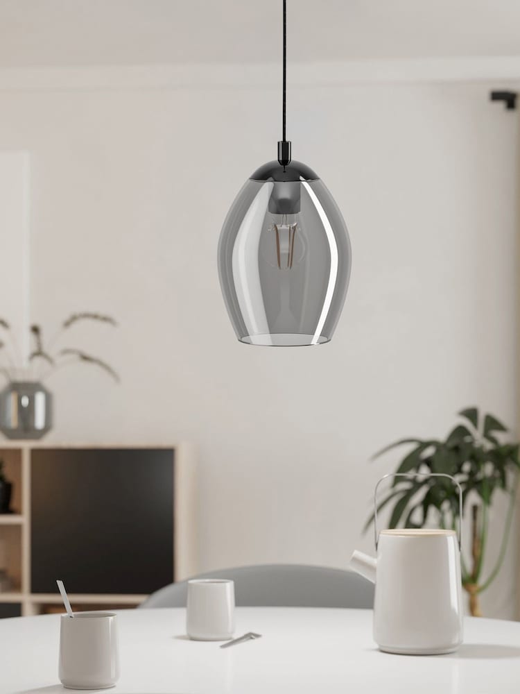 Eglo Nickel Nero Estanys Pendant Light - Image 1 of 5 Eglo Nickel Nero Estanys Pendant Light - Image 1 of 5