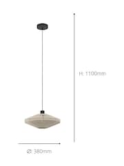 Eglo Black Midsumer Timeless Fabric Pendant Light - Image 4 of 6