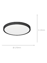 Eglo Black Fueva 6 LED Ceiling Light 27cm - Image 4 of 5
