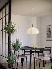Eglo White and Brown Summerhill Wood & Paper Vintage Pendant Light - Image 1 of 1