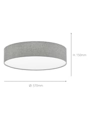 Eglo White Pasteri Fabric Ceiling Light - Image 3 of 4