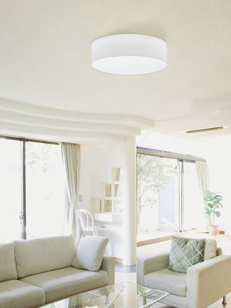 Eglo White Pasteri Fabric Ceiling Light - Image 1 of 5 Eglo White Pasteri Fabric Ceiling Light - Image 1 of 5