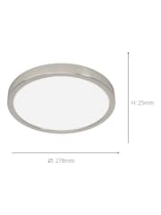 Eglo Satin Nickel Fueva 6 Steel & Plastic LED CCT Ceiling Light - Image 3 of 4