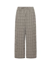 Yours Curve Natural Pull On Wide Leg Trousers - Image 4 of 5