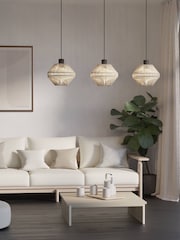 Eglo Black Midsumer Timeless Fabric Three Light Pendant - Image 1 of 4