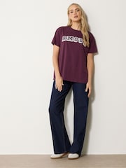 Long Tall Sally Red Amour Oversized T-Shirt - Image 2 of 5