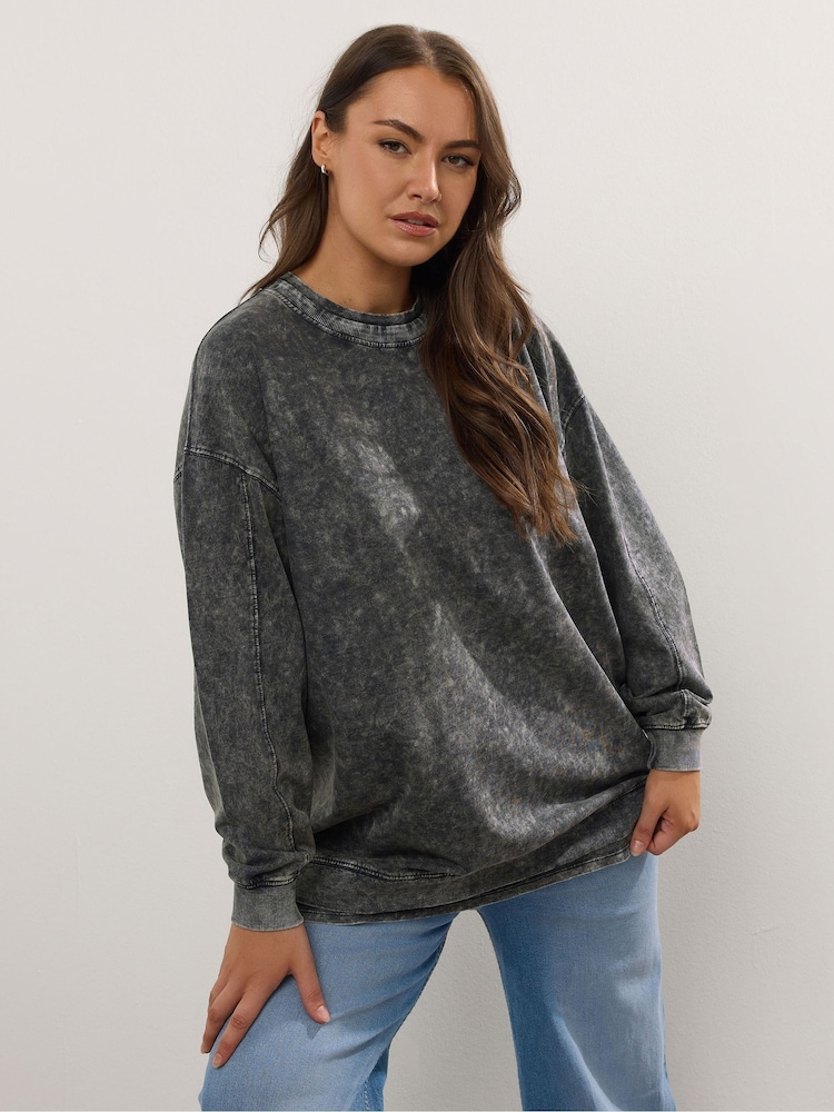 Yours Curve Grey 2 In 1 Jumper - Image 1 of 5
