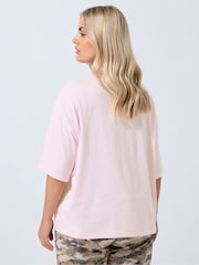 Yours Curve Pink Limited 98 Camo T-Shirt - Image 4 of 5