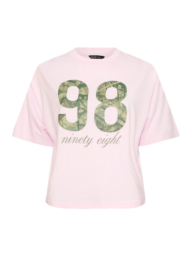 Yours Curve Pink Limited 98 Camo T-Shirt - Image 5 of 5