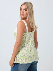 Yours Curve Limited Ditsy Contrast Vest - Imagem 2 de 5