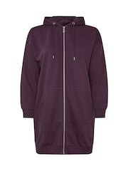 Yours Curve Purple Longline Zip Through Jacket - Image 5 of 5