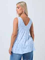 Top curto Yours Curve Limited com babados e detalhes da bainha - Imagem 3 de 5
