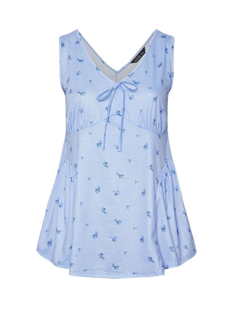 Top curto Yours Curve Limited com babados e detalhes da bainha - Imagem 5 de 5
