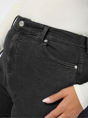 Yours Curve Black Boyfriend Jeans - Image 4 of 6