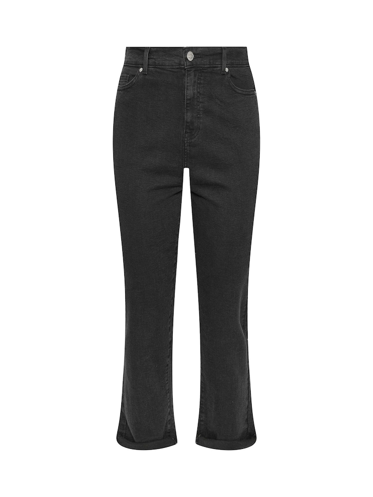Yours Curve Black Boyfriend Jeans - Image 6 of 6