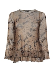 Blusa de malha com babados e estampa de cavalo Yours Curve Limited - Imagem 5 de 5
