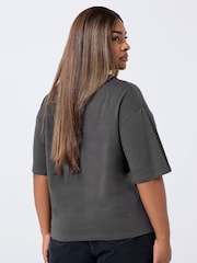 Yours Curve Black Limited Butterfly Believe T-Shirt - Image 3 of 5