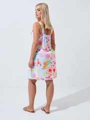 Yours Curve Limited Mini Tie Beach Motif Dress - Imagem 2 de 5