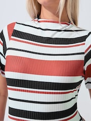 Yours Curve Limited Stripe Mini Swing Dress - Imagem 4 de 5