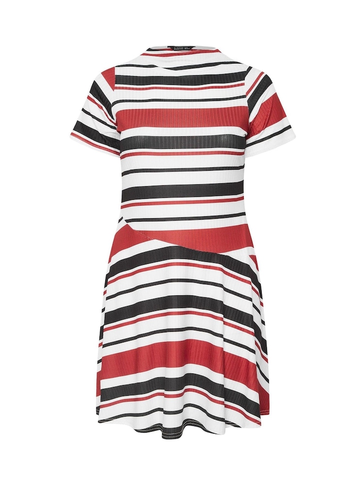Yours Curve Limited Stripe Mini Swing Dress - Imagem 5 de 5