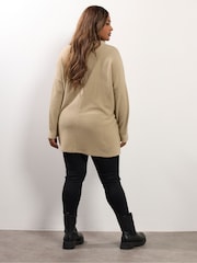 Yours Curve Natural Soft Touch Leopard Print Jumper - Image 3 of 5