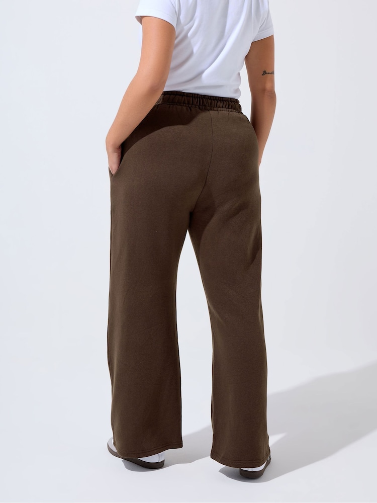 Yours Curve Brown Limited Teddy Joggers - Image 2 of 5 Yours Curve Brown Limited Teddy Joggers - Image 2 of 5