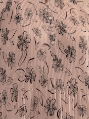 Yours Curve Purple Pleated Blouse - Image 6 of 6