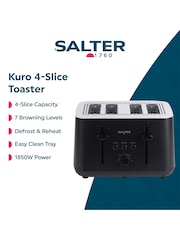 Salter Black Alchemy 4 Slice Toaster - Image 6 of 6